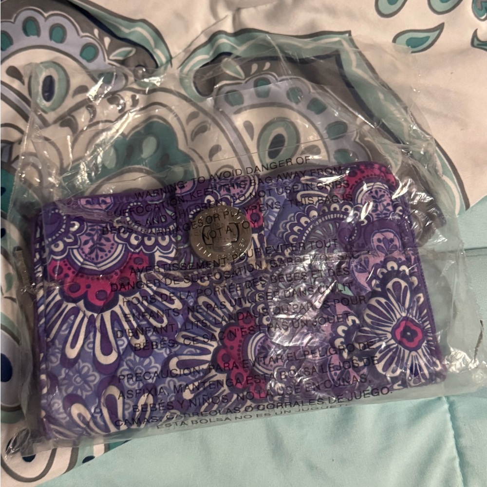 Vera Bradley Purple and Pink Wallet